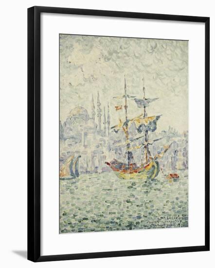 The Port of Constantinople; Le Port de Constantinople, 1907-Paul Signac-Framed Giclee Print