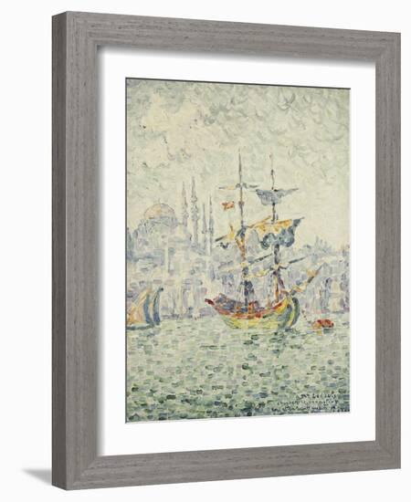 The Port of Constantinople; Le Port de Constantinople, 1907-Paul Signac-Framed Giclee Print