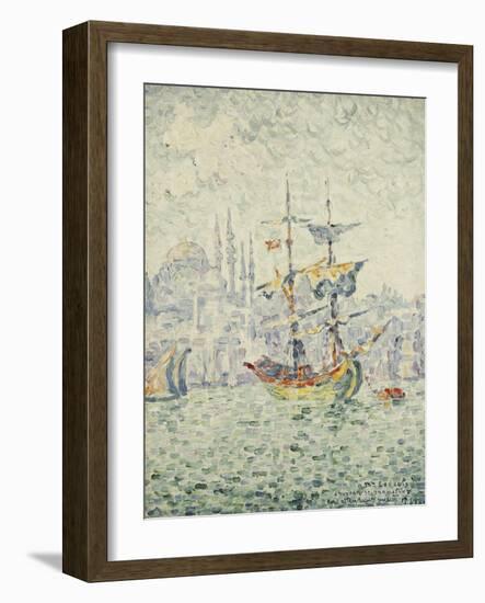 The Port of Constantinople; Le Port de Constantinople, 1907-Paul Signac-Framed Giclee Print