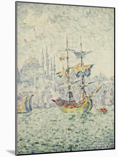 The Port of Constantinople; Le Port de Constantinople, 1907-Paul Signac-Mounted Giclee Print