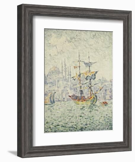 The Port of Constantinople; Le Port de Constantinople, 1907-Paul Signac-Framed Giclee Print