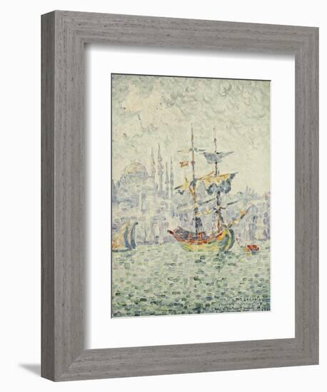 The Port of Constantinople; Le Port de Constantinople, 1907-Paul Signac-Framed Giclee Print