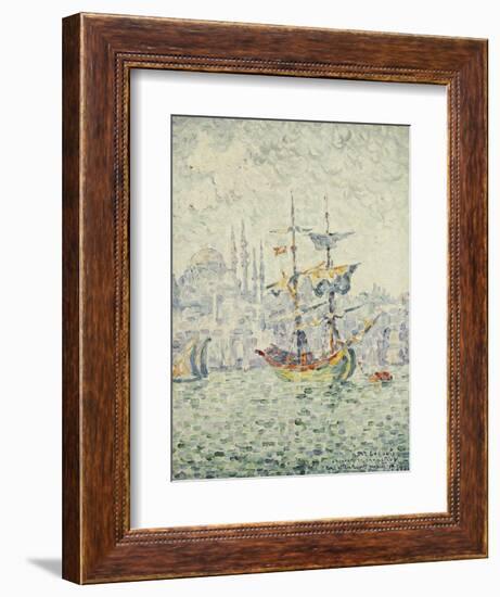 The Port of Constantinople; Le Port de Constantinople, 1907-Paul Signac-Framed Giclee Print