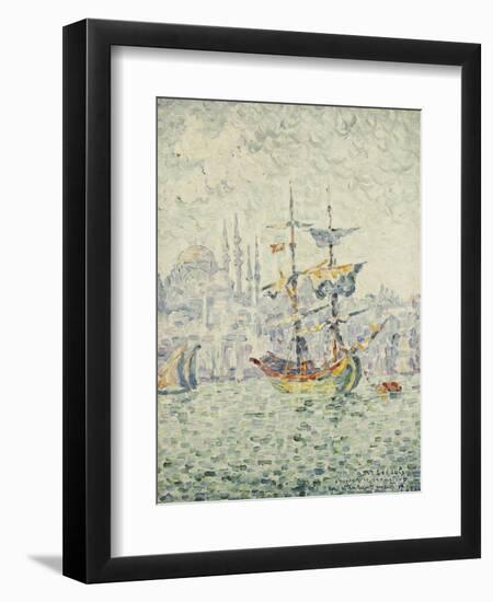 The Port of Constantinople; Le Port de Constantinople, 1907-Paul Signac-Framed Giclee Print