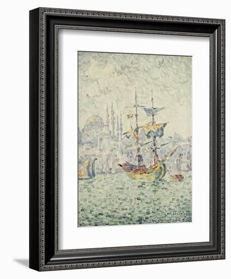 The Port of Constantinople; Le Port de Constantinople, 1907-Paul Signac-Framed Giclee Print