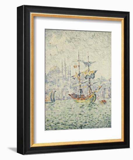 The Port of Constantinople; Le Port de Constantinople, 1907-Paul Signac-Framed Giclee Print