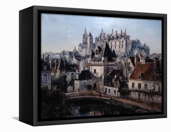 The Port of Cordelieres and Castle Loches, 1891-Emmanuel Lansyer-Framed Premier Image Canvas
