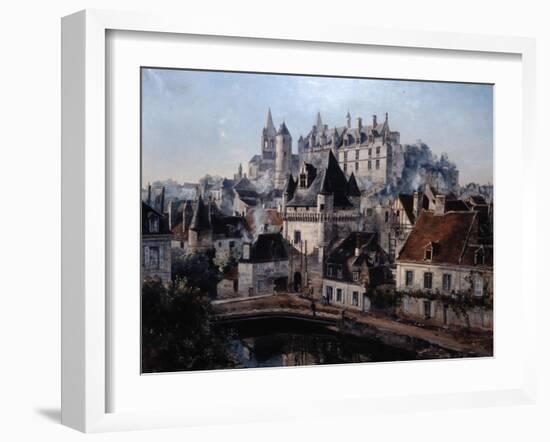 The Port of Cordelieres and Castle Loches, 1891-Emmanuel Lansyer-Framed Giclee Print