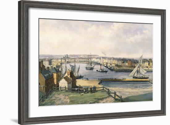 The Port of Dieppe by Leon-Auguste Asselineau, France 19th Century-null-Framed Giclee Print