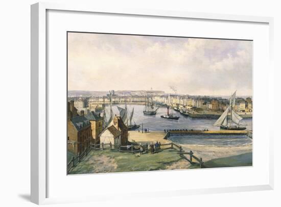 The Port of Dieppe by Leon-Auguste Asselineau, France 19th Century-null-Framed Giclee Print
