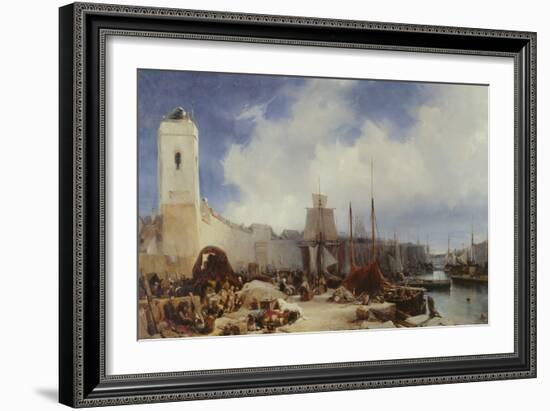The Port of Dunkirk, 1831 (Oil on Canvas)-Louis Eugene Gabriel Isabey-Framed Giclee Print