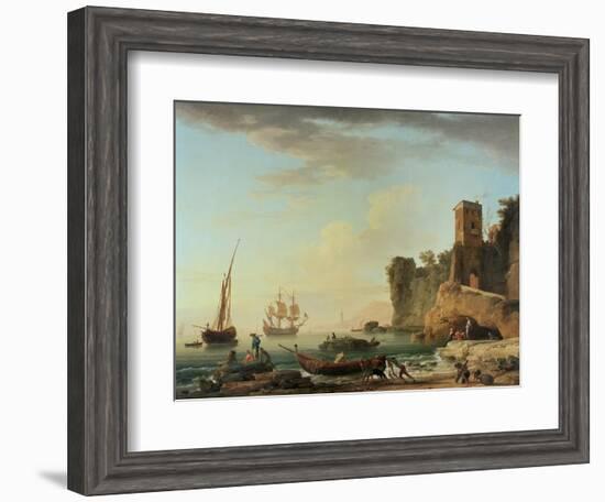 The Port of Genoa-Claude Joseph Vernet-Framed Giclee Print