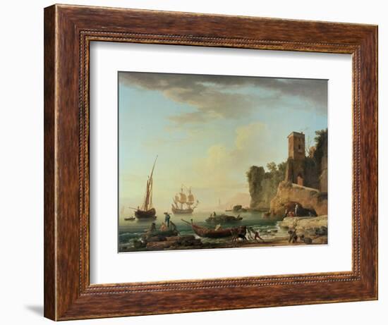 The Port of Genoa-Claude Joseph Vernet-Framed Giclee Print