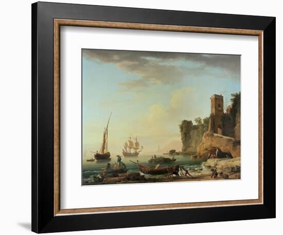 The Port of Genoa-Claude Joseph Vernet-Framed Giclee Print