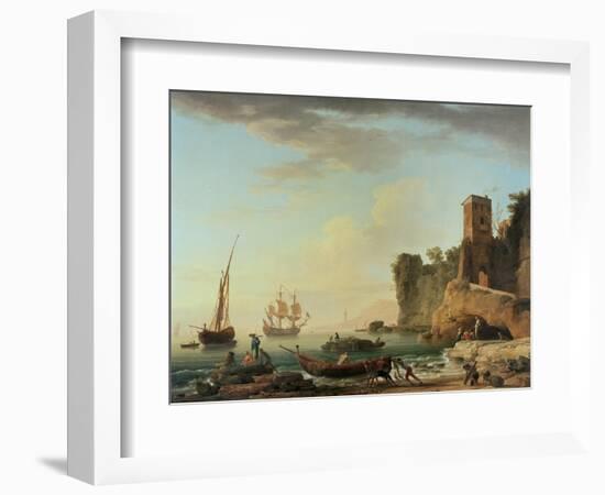 The Port of Genoa-Claude Joseph Vernet-Framed Giclee Print