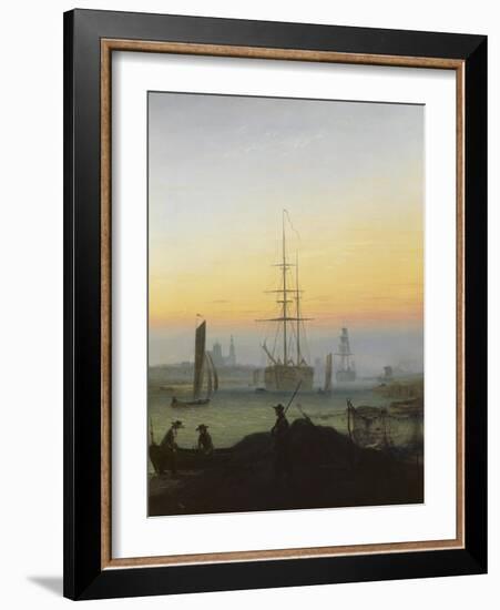 The Port of Greifswald-Caspar David Friedrich-Framed Giclee Print