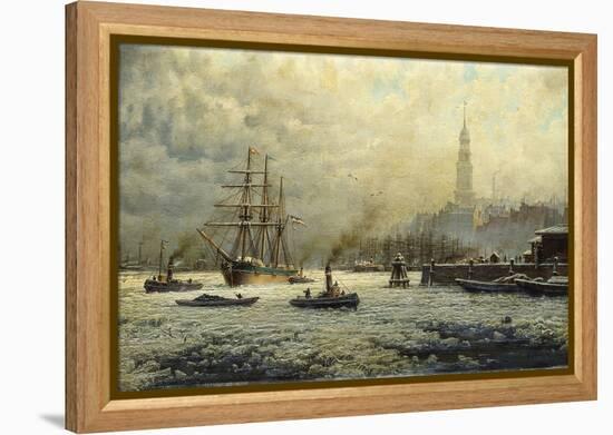 The Port of Hamburg, 1893-Georg Schmitz-Framed Premier Image Canvas