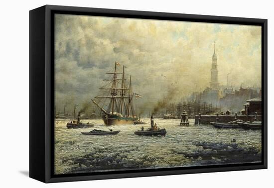 The Port of Hamburg, 1893-Georg Schmitz-Framed Premier Image Canvas