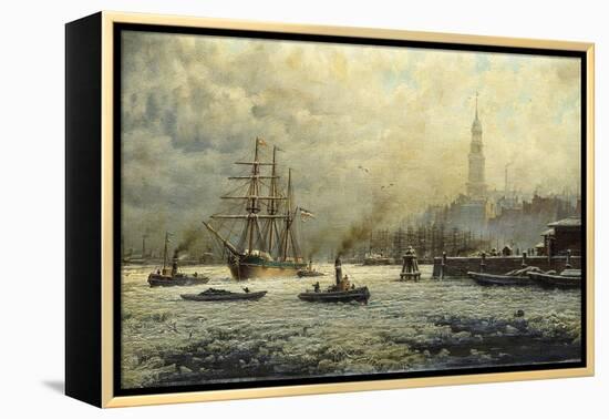 The Port of Hamburg, 1893-Georg Schmitz-Framed Premier Image Canvas