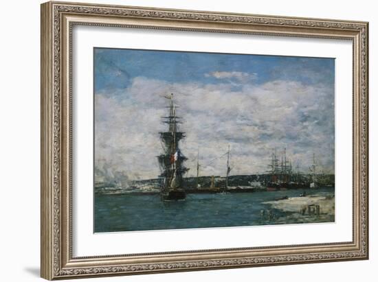 The Port of Havre, C.1864-66-Eug?ne Boudin-Framed Giclee Print