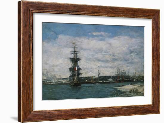 The Port of Havre, C.1864-66-Eug?ne Boudin-Framed Giclee Print