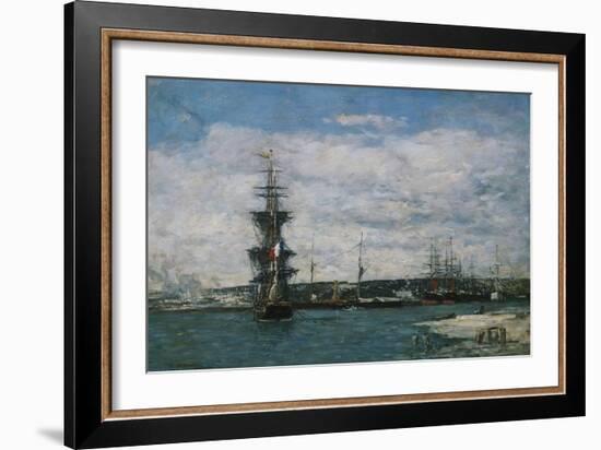 The Port of Havre, C.1864-66-Eug?ne Boudin-Framed Giclee Print