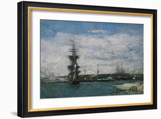 The Port of Havre, C.1864-66-Eug?ne Boudin-Framed Giclee Print