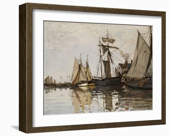 The Port of Honfleur, C.1865-Claude Monet-Framed Giclee Print