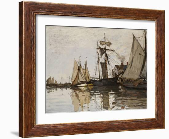 The Port of Honfleur, C.1865-Claude Monet-Framed Giclee Print