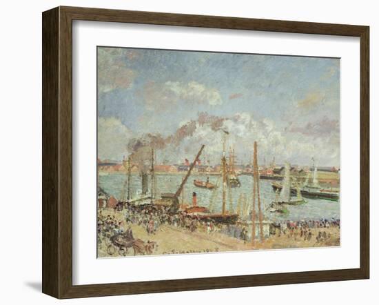 The Port of Le Havre, Afternoon, Sun, 1903-Camille Pissarro-Framed Giclee Print