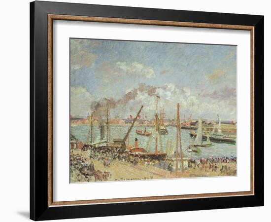 The Port of Le Havre, Afternoon, Sun, 1903-Camille Pissarro-Framed Giclee Print