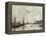 The Port of Le Havre (Dock of La Barre)-Eugène Boudin-Framed Premier Image Canvas