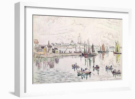 The Port of Lomalo, Brittany, 1922-Paul Signac-Framed Giclee Print