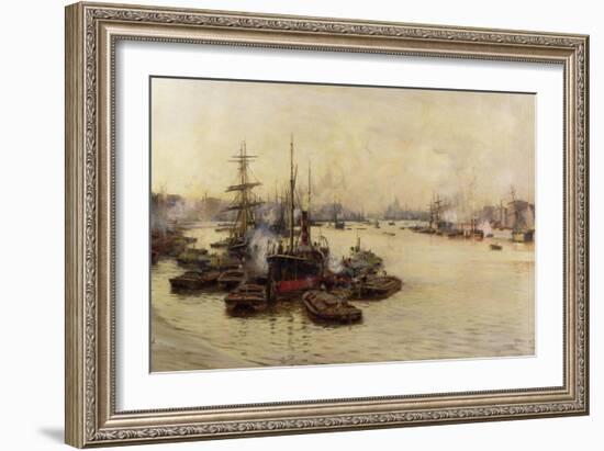 The Port of London-Charles William Wyllie-Framed Giclee Print