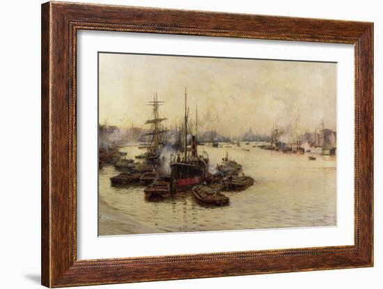 The Port of London-Charles William Wyllie-Framed Giclee Print