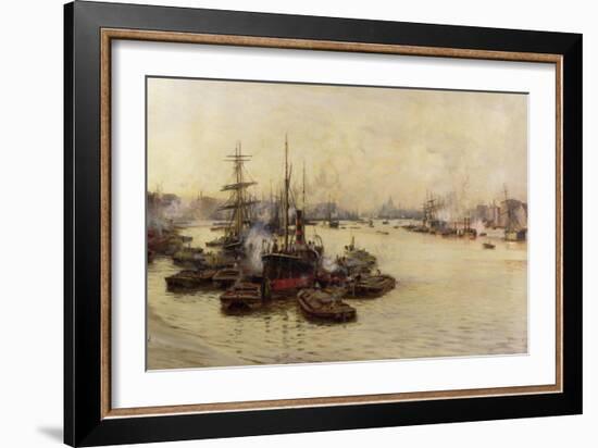 The Port of London-Charles William Wyllie-Framed Giclee Print