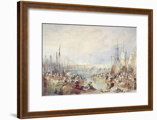 The Port of London-J. M. W. Turner-Framed Giclee Print