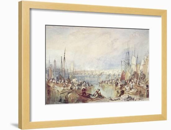 The Port of London-J. M. W. Turner-Framed Giclee Print