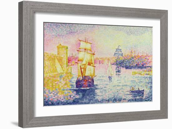 The Port of Marseilles, circa 1909-Henri Edmond Cross-Framed Giclee Print