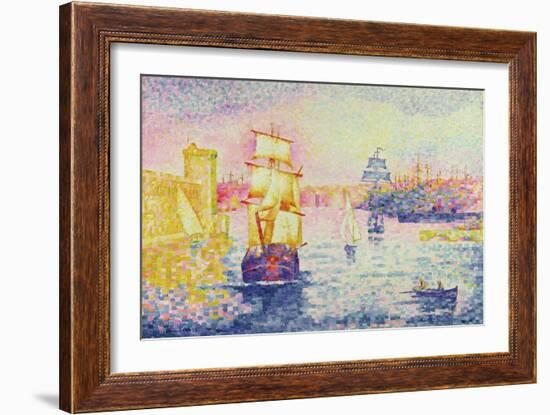 The Port of Marseilles, circa 1909-Henri Edmond Cross-Framed Giclee Print