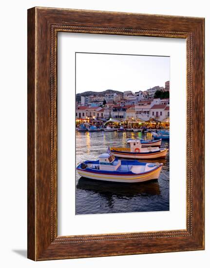 The Port of Pythagorio, Samos Island, North Aegean Islands, Greek Islands, Greece, Europe-Carlo Morucchio-Framed Premium Photographic Print