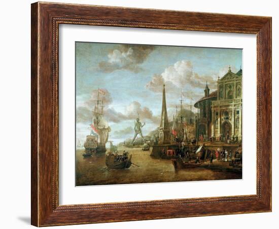 The Port of Rhodes-Abraham Storck-Framed Giclee Print