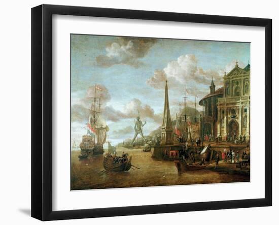 The Port of Rhodes-Abraham Storck-Framed Giclee Print