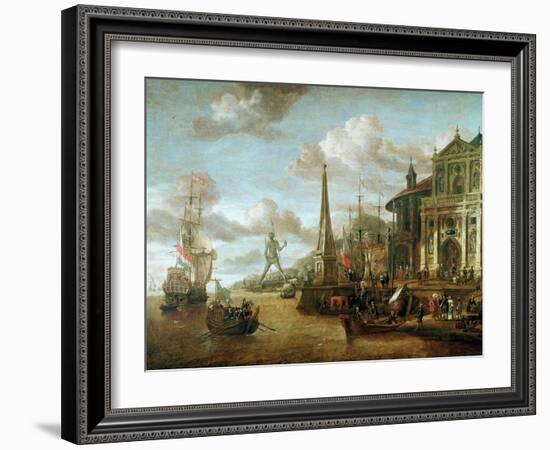 The Port of Rhodes-Abraham Storck-Framed Giclee Print