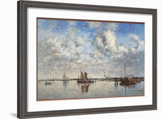 The Port of Rotterdam-Eugène Boudin-Framed Giclee Print