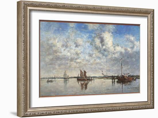 The Port of Rotterdam-Eugène Boudin-Framed Giclee Print