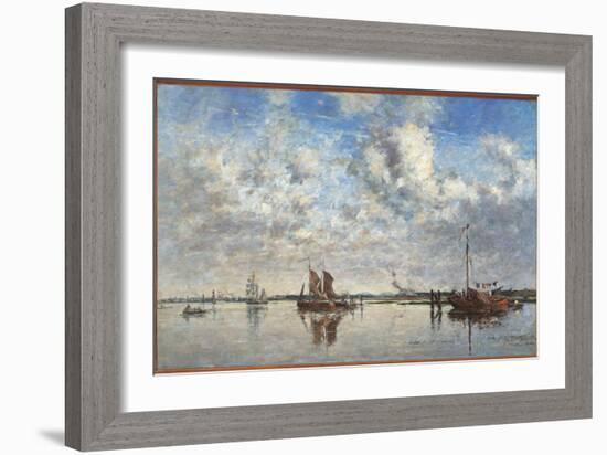 The Port of Rotterdam-Eugène Boudin-Framed Giclee Print