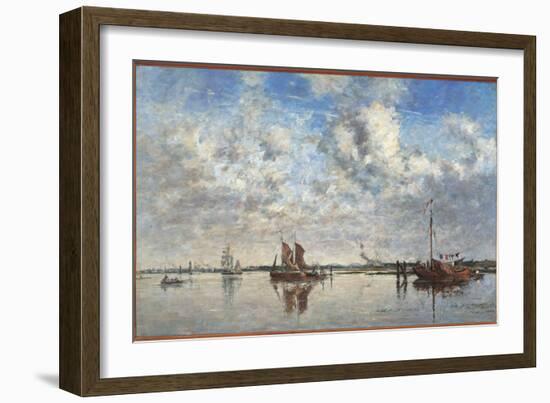 The Port of Rotterdam-Eugène Boudin-Framed Giclee Print