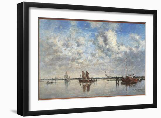 The Port of Rotterdam-Eugène Boudin-Framed Giclee Print