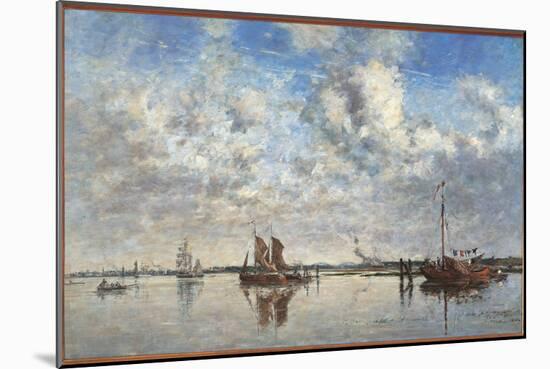 The Port of Rotterdam-Eugène Boudin-Mounted Giclee Print